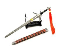 MIAOWR Aerondight Sword Model,Length:8.7inch/22cm,Full Metal Gaming Collectibles,Mini Table Decor,Comes with Display Stand