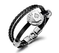 MIAOWR Texas Holdem Poker Good Lucky Bracelet Royal Flush Bracelets Unisex Gifts for Hold'em Lovers