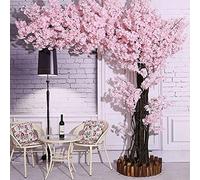 MIAOXIAO Artificial Simulation Cherry Tree Wishing Tree Interior Decoration Large Cherry Tree Shopping Mall Hotel Wedding Decoration Landscaping,Pink,1.8m high*1.5m long