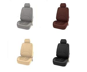 MIAOXIAO Car seat Covers Full Set with Universal 5-Seats Breathable Skin-Friendly PU Leather Seat Protection Mat for Most Cars Truck SUV Va,Beige,1 piece set