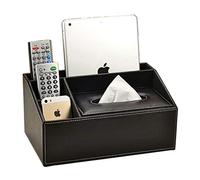 MIAOXIAO Multifunction PU Leather Pen Pencil Remote Control Tissue Box Cover Holder Desk Storage Box Container for Home and Office Use Storage Tray Home Paper Box,1