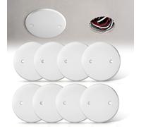MIAOXY 5 Inch Ceiling Cover Plate, White Steel Round Plate with 2.8" Hole Spacing, Decorative Ceiling Hole Cover for Old Smoke Detector, Fire Alarm, Ceiling Light and Electrical Box Opening(8PCS)