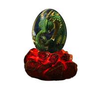 Miaoyak Lava Dragon Egg With Illuminated Base, Resin Dream Crystal Transparent Dragon Egg, Tabletop Crafts Exquisite Unique Gift
