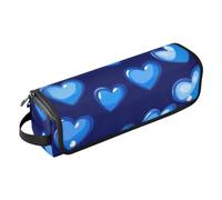 miaozhen 2-in-1 Curling Iron Travel Case and Heat Resistant Mat Waterproof Hair Tools Travel Organizer for Straigheners, Curling Iron, Hair Dryer, Hearts Royal Blue Travel Bag for Women organizador,