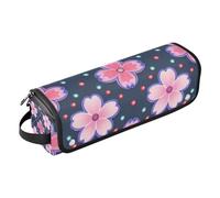 miaozhen 2-in-1 Curling Iron Travel Case with Heat Resistant Pad Carrying Case Flat Curling Iron Waterproof Organizer for Curling Iron Straightener Flat Hair Dryer,Cherry Blossom Pearl Peach Women