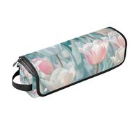 miaozhen 2-in-1 Curling Iron Travel Case with Iron Mat Waterproof Curling Iron Travel Case for Hot Tools Curling Iron Flat Irons Hair Volumizer Styler,Flower Dreams Hair Accessories Organizer mat