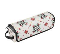 miaozhen 2-in-1 Curling Iron Travel Case with Removable Heat Resistant Mat Portable Travel Carrying Case for Flat Irons, Straighteners, Curling Irons,Boho Arrow Pattern Colorful Hair Accessories, boho