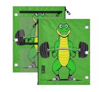 miaozhen 3 Hole Binder 2 Pack Sport Crocodiles Green 11''x8.9''
