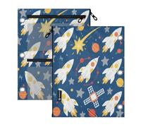 miaozhen 3 Ringing Pencil pouching for Binder 2 PCS Space rocketing Satellite Star Dark