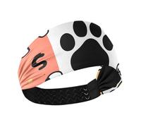 miaozhen Angry Dog Black Checkered Paw Cooling fashion headbands for women Elastic hairbands for Daily use make up Cycling make up bandas elásticas para el cabello