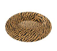 miaozhen Animal Tigers Fur Pattern Gold Black Pet Cat Bed Warm & Soft fluffier Dog Cave Bed for Small Size Pets Supplies cama para perro pequeno 22'' x 17''