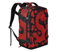 miaozhen Backpack For School 15 Inch Laptop Bag For Men Work 20L | Stylish School Bag Chinese Dragon E-boy Retro 90s Japan 15.6 Laptop Bag for Travel Business Casual or College mochilas