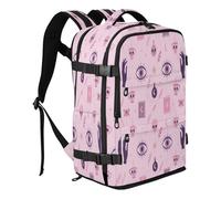 miaozhen Backpack Laptop Bag 15 Inch Laptop Bag For Airplanes 20L | Sleek Laptop Bag Halloween Cute Plus Witch's Essentials Pink Personal Item Travel Bag For Women Travel mochila de