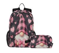 miaozhen Bags For School Boys Cat Graffiti Cute Pink Buffalo Plaid Valentines 18L/Backpack With Lunchbox For Boys,9-10 years,mochilas para ni?as con lonchera