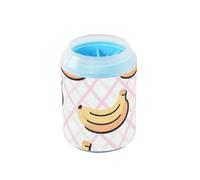 miaozhen Banana Pastel Stripe Portable Dog Foot Washer Silicone Brush Soft Pets Bathing Brush for Small Medium Large Breed Dogs/Cats cintur贸n de seguridad para Perros