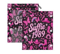 miaozhen Binders 3 Ringing 2 Pack Girl Retro Groovy 80's 11''x8.9''