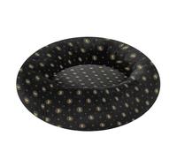 miaozhen Bitcoin Sign Black Pet Dog Beds Donut Cuddler fluffier Puppy Beds for Medium Size Pets Sleeping cama de pelotas para perros 22'' x 17''