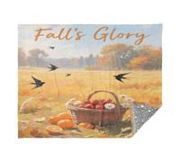 miaozhen Blanket For Sofa Living Room Hello Fall Autumn Tree Fruit Teen Throw Blanket 50'' x 70''
