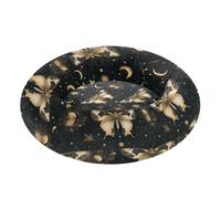 miaozhen Boho Butterfly Moon Black Gold Pet Dog Bed Warm & Cozy fluffier Cat Pillow Bed for Medium Size Pets Sleeping almohada para perros
