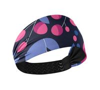 miaozhen Bold Line Berry Navy Magenta Cooling cloth headbands Elastic hairbands for Athletic Sports Daily use hiking hiking cinta para el cabello