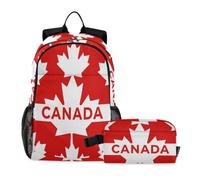 miaozhen Bookbag And Lunchbox Cat Graffiti Canadian Maple Leaf for Canada 18L/Backpack And Lunch Box For Boys,9-10 years,mochila con lonchera para ni?os
