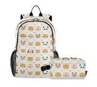 miaozhen Boy Backpack With Lunch Bag Cute forests Animals Tigers Deer 18L/Boy School Backpack With Lunch Box,10-12,mochila escolar para ni?as