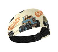 miaozhen Boy truck Colorful Moisture Wicking headband holder organizer Elastic sweat band for Workouts Gym Workouts tennis cinta para el cabello