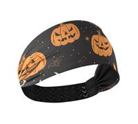 miaozhen Buffalo for Trick Or Treat Orange Halloween no slip headband holder Stretchy hairbands for Volleyball Gym tennis washing face bandas elásticas para el cabello