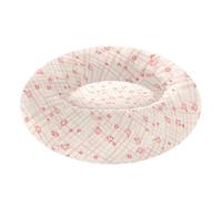 miaozhen Buffalo Plaid White and Peach Pet Dog Beds Warm & Cozy fluffier Dog Cave Bed for Small Size Pets Supplies Memory Foam 22'' x 17''