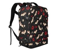miaozhen Carry On Backpack For Airplanes Laptop Bag 15.6 Inch For Women | Clean Design Mens Work Bag Gothic Style Darkness Red Lips Travel Essentials For Women Work mochila de viaje para hombre