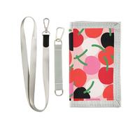 miaozhen Cartoon Cute Cherry Red trifold wallet for men bifold for woman minimalistic lighweight wallet men bifold with lanyard billetera tarjetero para hombre