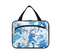 miaozhen Cartoon Ninja Sky Blue hanging toiletry bags for men with hook, designer foldable for traveling women cartera para maquillaje L, cartoon Ninja sky blue, Modern