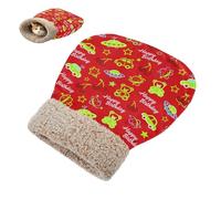 miaozhen Cat Bag Sleeping Cuddle Cave for Cats Happy Birthday Spaceship and Cars Red Tunnel Hideaway Cold Weather Cozy Plush Self-Warming casita para gatos