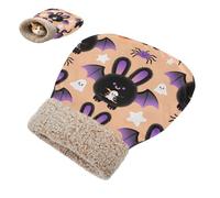 miaozhen Cat Bag Sleeping Cuddle Cave for Indoor Cats and Mini Dogs Evil Black Rabbit on Halloween Pet Mat Pad Sack Cold Weather Cozy Plush Wrap Semienclosed casita para gatos