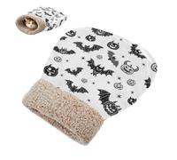 miaozhen Cat Bed Sleeping Bag for Cats Puppy Cartoon Evil Black Halloween Bat monsters Kittens Tunnel Pet Hideaway Cold Weather Self-Warming bolsa de dormir para gato