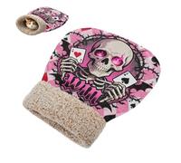 miaozhen Cat Bed Sleeping Bags for Cats Puppy Peach Black Poker Skull Cute Kitten's Hideaways Cold Weather Soft Self Heating bolsa para dormir de gato