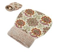 miaozhen Cat Bed Sleeping Bags for Cats Puppy Trendy Red Green Paisley Pet Snuggle Sack Cold Weather, Comfortable, Washable Wrap Semienclosed casa de gatos para interior