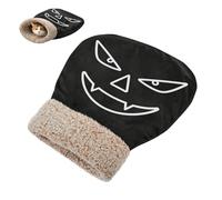 miaozhen Cat Bed Sleeping Bags for Indoor Cats and Mini Dogs Halloween Evil Black Face Kittens' Sack Winter Cozy Semienclosed casa para gatos para interior