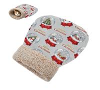 miaozhen Cat Bed Sleeping Bags for Indoor Cats and Mini Dogs Merry Christmas Crystal Ball Kitten's Mat Pad Sack Winter Cozy Plush Self-Warming cama para gatos en oferta