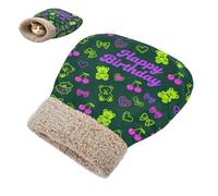 miaozhen Cat Cave Bed Sleeping Bag for Puppy Dog Cats Birthday Bear Dark Green Purple Hideaway Pet Snuggle Sack Winter Comfortable Self Warm caminha para gato