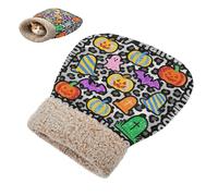 miaozhen Cat Sleeping Bag Bed Cave for Cats Grey Leopard Print Halloween Pattern Tunnel Hideaway Cold Weather Soft Self-Warming cama para gatos en la ventana