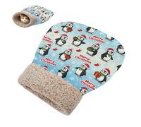 miaozhen Cat Sleeping Bag for Indoor Puppy and Cats Merry Christmas Cute Penguin Tunnel Hideaway Winter Soft Semienclosed sleeping para gatos