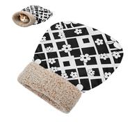 miaozhen Cat Sleeping Bags for Indoor Cats Diamonds Shapes White Flowers Hideaway Pet Snuggle Sack Winter Comfortable Semienclosed bolsa para dormir de gato