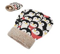 miaozhen Cat Sleeping Bags for Indoor Cats for Small Dogs Cute Cartoon Penguin Winter Kittens Tunnel Pet Hideaway Cold Weather Comfortable Washable camas para gatos grandes