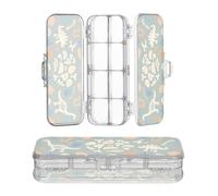 miaozhen Clear Pencils Box 2 Layer Cartoon Cute Dinosaur Skeleton Gray Pens Case Boxes For Kids With Snap Lid