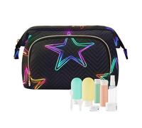 miaozhen Color Fluorescent Star Travel Bags For Women Portable Cosmetic Bags For Purse for Makeup Cosmetic maquillaje para, Color fluorescent star, Modern