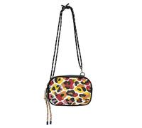 miaozhen Colorful Camouflage Leopard Pattern Crossbody Wallet Purse for Womens Fashion with Credit Card Slots Handbags Walk the dog bolsas de mano para mujer