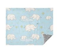 miaozhen Comfy Throw Blankets White Elephant Blue Tree Blanket Throw 50x70
