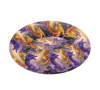 miaozhen Cool Gold Purple Dragon Pet Dog Beds Relieve Stress fluffier Dog Pillow Bed for Medium Size Pets Sleeping camita para gatos 22'' x 17''