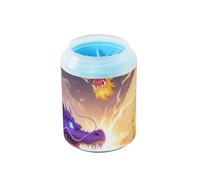 miaozhen Cool Gold Purple Dragon Portable Paw Washer with Soft Massage Brush Feet Bathing Brush Gently Cleans Paws After Walks accesorios para Perros